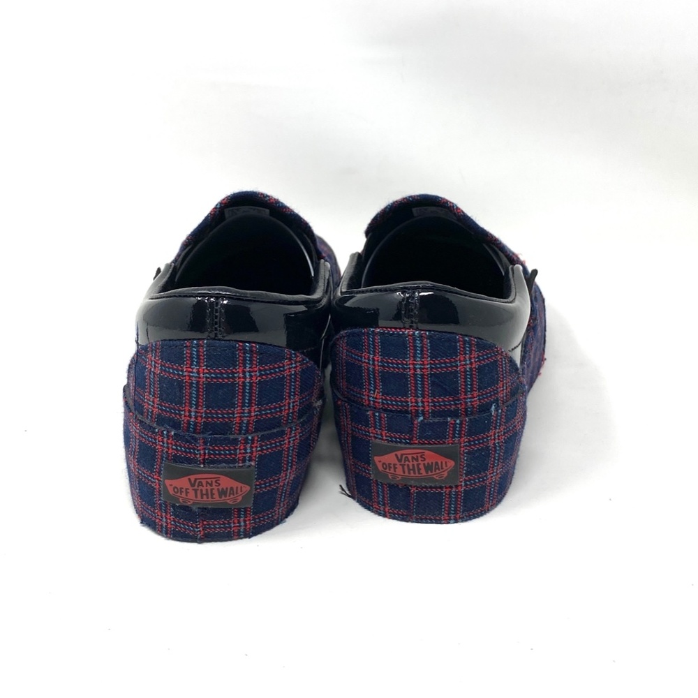 VANS Classic Slip Plaid Black Red Women Low Top Canvas Sneakers Size VN0A3JEZ458 - Picture 7 of 11